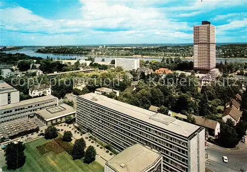 AK / Ansichtskarte Bonn_Rhein Bundeshaus und Abgeordnetenhaus Fliegeraufnahme Bonn_Rhein