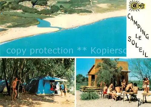 AK / Ansichtskarte Argeles sur Mer Camping Le Soleil divers aspects du camp Plage Cote Vermeille vue aerienne Argeles sur Mer