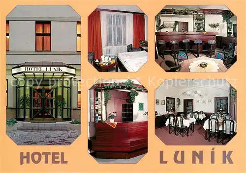 AK / Ansichtskarte Prag_Prahy_Prague Hotel Lunik Bar Rezeption Gaststube Prag_Prahy_Prague