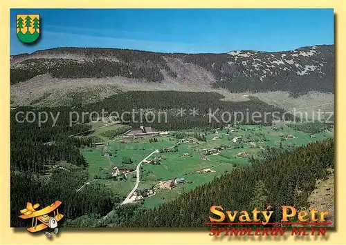 AK / Ansichtskarte Spindleruv_Mlyn_Spindlermuehle Svaty Petr Fliegeraufnahme Spindleruv_Mlyn