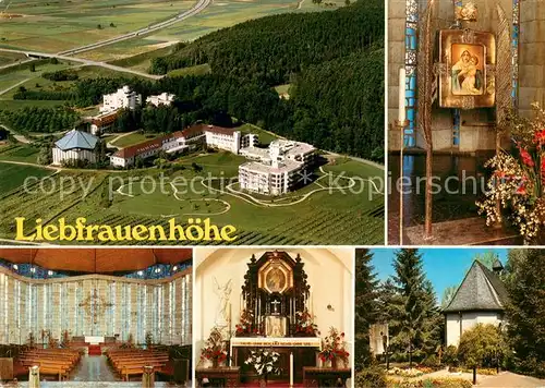 AK / Ansichtskarte Ergenzingen Liebfrauenhoehe Kiche Innenansichten Heiligenbild Kapelle Ergenzingen