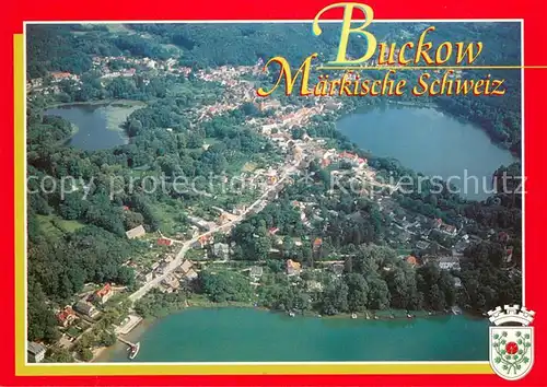 AK / Ansichtskarte Buckow_Maerkische_Schweiz Schermuetzelsee Griepensee Buckowsee Fliegeraufnahme Buckow_Maerkische_Schweiz