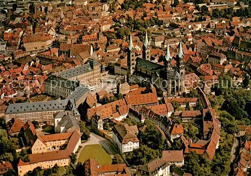 AK / Ansichtskarte Bamberg Dom Altstadt Fliegeraufnahme Bamberg