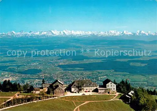 AK / Ansichtskarte Oberdorf_BL Kurhaus Hotel Weissenstein Fliegeraufnahme mit Alpenblick Oberdorf BL