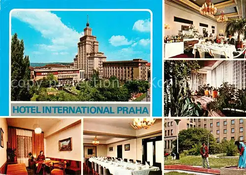 AK / Ansichtskarte Praha_Prahy_Prague Hotel International Restaurant Minigolf Praha_Prahy_Prague