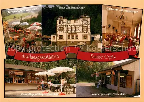 AK / Ansichtskarte Langenberg_Erzgebirge Ausflugs  und Speisegaststaette St. Katharina Onkel Beppo Shop Waschleite Langenberg Erzgebirge