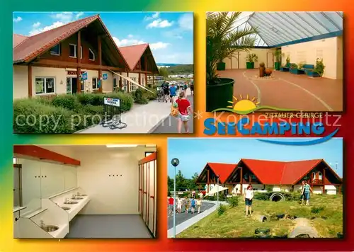 AK / Ansichtskarte Olbersdorf_Sachsen See Camping Zittauer Gebirge Halle Olbersdorf Sachsen