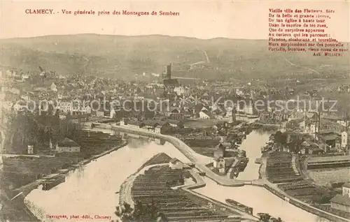 AK / Ansichtskarte Clamecy_Nievre Vue generale prise des Montagnes de Sembert Clamecy_Nievre