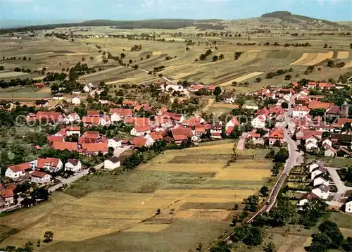 AK / Ansichtskarte Schollbrunn_Waldbrunn Fliegeraufnahme mit Gasthof Pension Hirsch Schollbrunn Waldbrunn