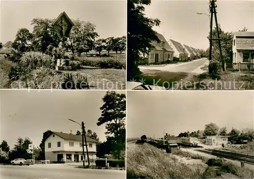 AK / Ansichtskarte Silberwald Gasthaus Wegekreuz Strassenpartie Eisenbahn 