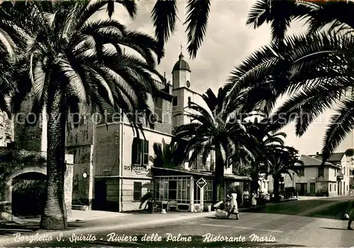 AK / Ansichtskarte Borghetto_Santo_Spirito_Liguria Riviera delle Palme Ristorante Mario Borghetto_Santo