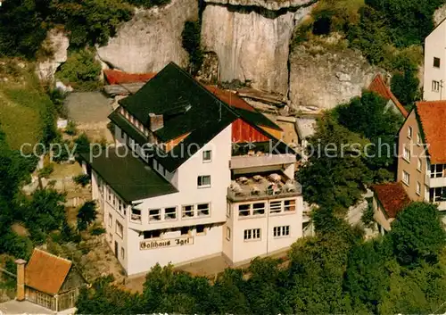 AK / Ansichtskarte Schlossberg_Schnaittach Gasthof Pension Igelwirt Fliegeraufnahme Schlossberg Schnaittach