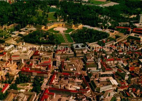 AK / Ansichtskarte Karlsruhe_Baden Fliegeraufnahme mit Schlosspark Karlsruhe_Baden