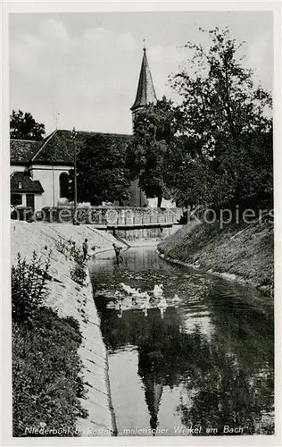 AK / Ansichtskarte Niederbuehl Malerischer Winkel am Bach Niederbuehl