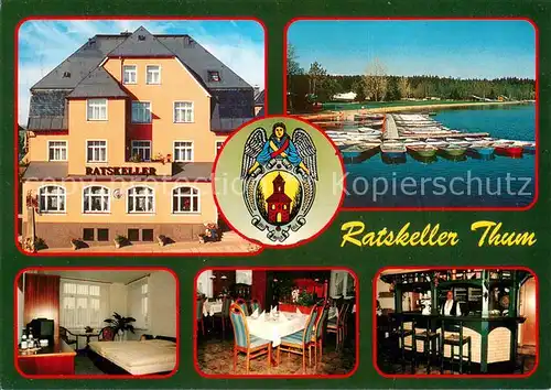 Thum_Erzgebirge Ratskeller Restaurant Fremdenzimmer Bootssteg Thum Erzgebirge