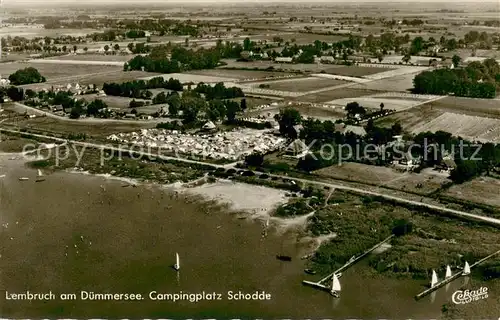 AK / Ansichtskarte Lembruch am Duemmersee Campingplatz Schodde Fliegeraufnahme Lembruch