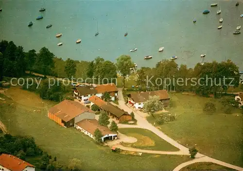 AK / Ansichtskarte Breitbrunn_Chiemsee Gaestehaus Danglhof Fliegeraufnahme Breitbrunn Chiemsee