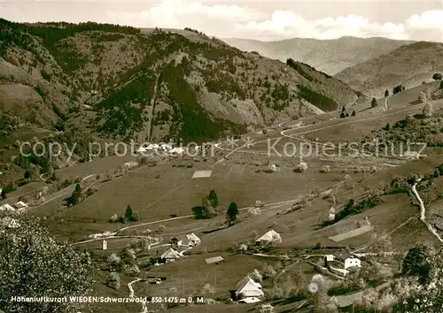 AK / Ansichtskarte Wieden_Schwarzwald Fliegeraufnahme Wieden Schwarzwald