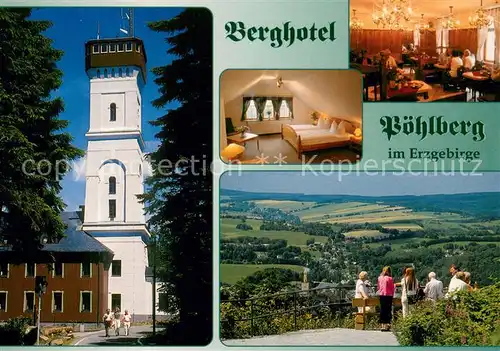 Annaberg Buchholz_Erzgebirge Berghotel Poehlberg Aussichtsturm Hotelzimmer Gaststaette Aussichtspunkt Fernblick Annaberg Buchholz