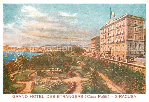 Siracusa Grand Hotel des Etrangers Casa Politi Siracusa