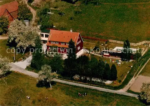 AK / Ansichtskarte Waldmannshofen_Eschach Kurheim Haus Hubertus Fliegeraufnahme Waldmannshofen Eschach