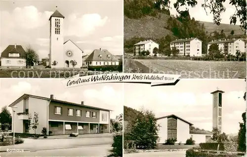 AK / Ansichtskarte Wutoeschingen Kirche Rathaus Turm Wohnhaeuser Wutoeschingen