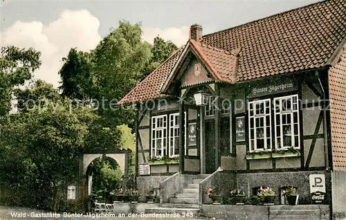 AK / Ansichtskarte Bad_Salzdetfurth Wald Gaststaette Buenter Jaegerheim an der B243 Bad_Salzdetfurth