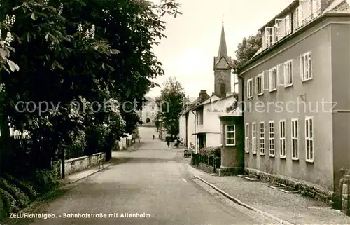 AK / Ansichtskarte Zell_Fichtelgebirge Bahnhofstrasse mit Altenheim Zell Fichtelgebirge