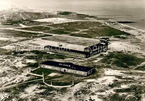 AK / Ansichtskarte Hoernum_Sylt Fliegeraufnahme mit See Casino Hoernum Sylt