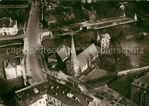 AK / Ansichtskarte Hamburg St Johanniskirche mit Winterhuder Faehrhaus Fliegeraufnahme Hamburg