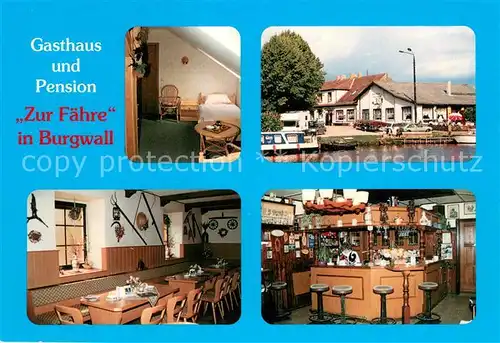 AK / Ansichtskarte Burgwall Gasthaus Pension Zur F?hre Burgwall Burgwall