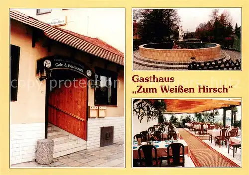 AK / Ansichtskarte Gross_Schoenebeck Gasthaus Zum Weissen Hirsch Restaurant Brunnen Gross Schoenebeck