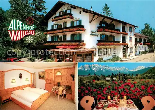 AK / Ansichtskarte Wallgau Hotel Alpenhof Fremdenzimmer Alpenblick Wallgau