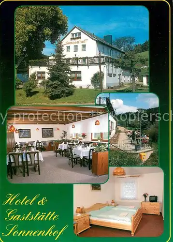 AK / Ansichtskarte Hinterhermsdorf Hotel und Gaststaette Sonnenhof Restaurant Fremdenzimmer Hinterhermsdorf