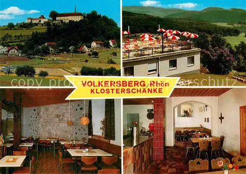 AK / Ansichtskarte Volkersberg Klosterschaenke Gastraum Terrasse Volkersberg