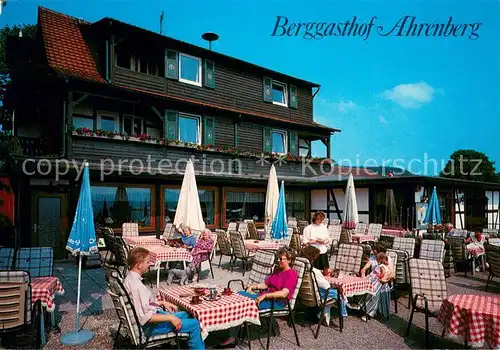 AK / Ansichtskarte Bad_Sooden Allendorf Berggasthof Ahrenberg Restaurant Terrasse Bad_Sooden Allendorf