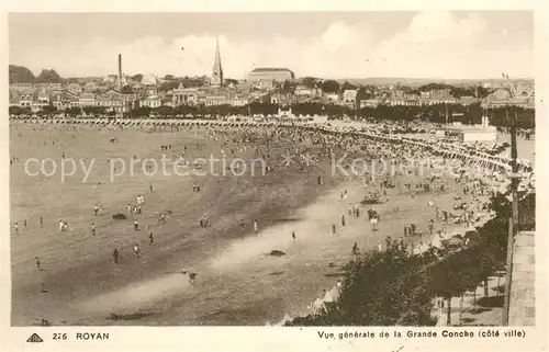 AK / Ansichtskarte Royan_Charente Maritime Vue generale de la Grande Conche Royan Charente Maritime