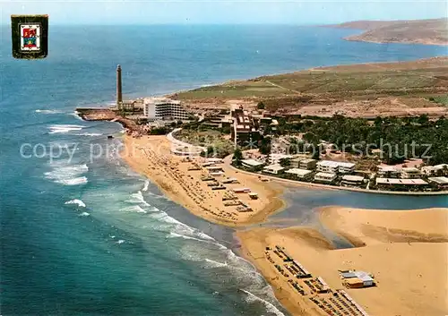 AK / Ansichtskarte Maspalomas Faro y Lago Fliegeraufnahme Maspalomas