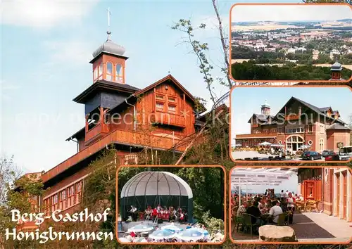 AK / Ansichtskarte Loebau_Sachsen Berggasthof Honigbrunnen Hotel Restaurant Loebauer Berg Panorama Loebau Sachsen