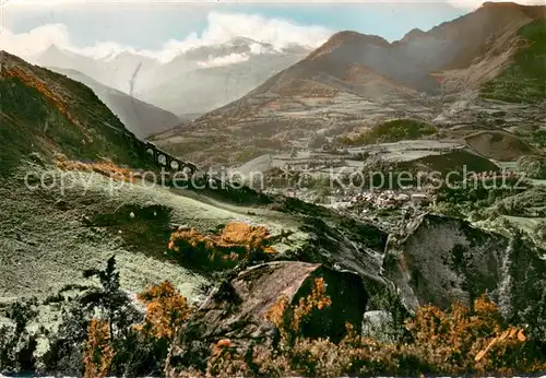 AK / Ansichtskarte Lourdes_Hautes_Pyrenees Montedu Pic du Jer Les voitures au croisement sur le viaduc Lourdes_Hautes_Pyrenees