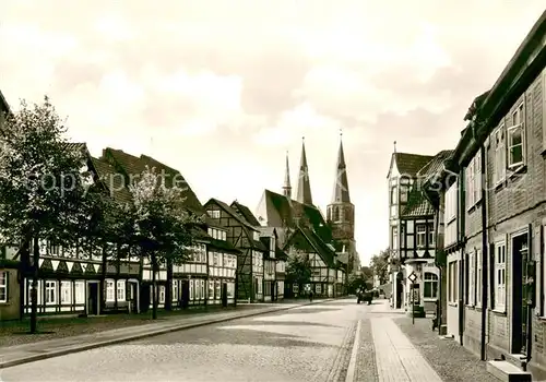 AK / Ansichtskarte Duderstadt Obertorstrasse Blick zur Kirche Duderstadt