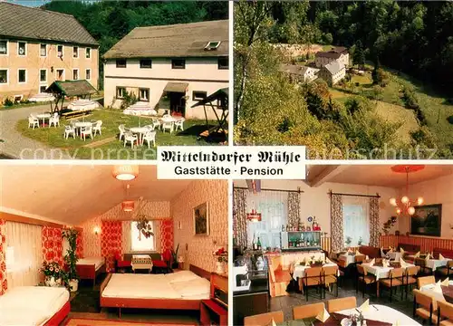 AK / Ansichtskarte Kirnitzschtal_Bad_Schandau Mittelndorfer Muehle Gaststaette Pension 