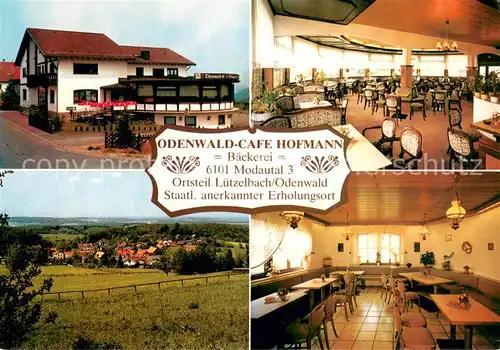 AK / Ansichtskarte Luetzelbach_Odenwald Odenwald Cafe Hofmann Gaststube Landschaftspanorama Luetzelbach Odenwald