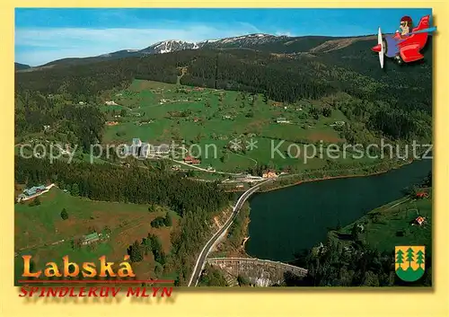 AK / Ansichtskarte Spindleruv_Mlyn_Spindlermuehle Labska Stausee Fliegeraufnahme Spindleruv_Mlyn