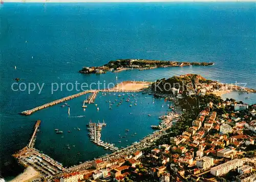 AK / Ansichtskarte Bandol Port Ile de Bendor vue aerienne Bandol