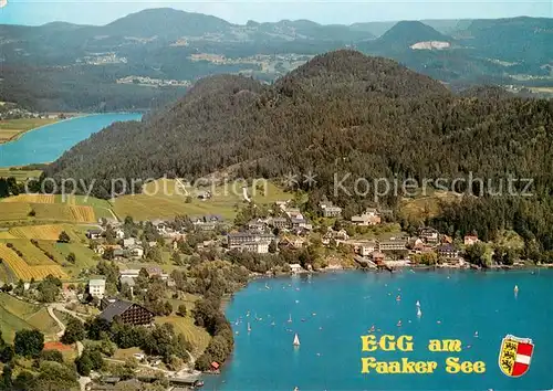 AK / Ansichtskarte Egg_Faakersee Fliegeraufnahme Egg_Faakersee