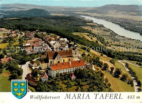 AK / Ansichtskarte Maria_Taferl Barocke Basilika Fliegeraufnahme Maria Taferl