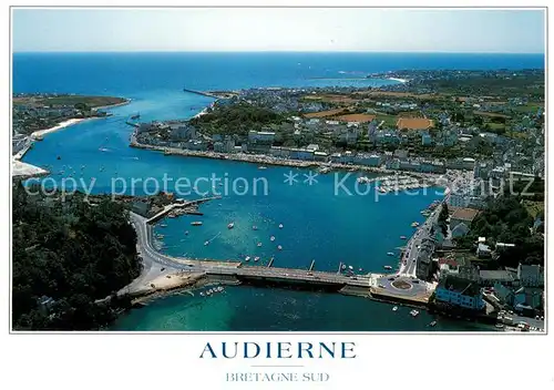 AK / Ansichtskarte Audierne Vue aerienne du port Collection Couleurs de Bretagne Audierne