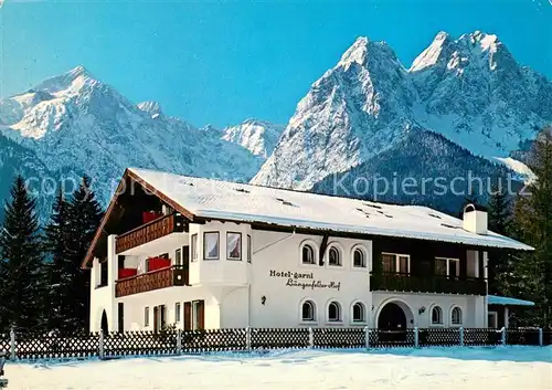 AK / Ansichtskarte Grainau Laengenfelder Hof Alpen im Winter Grainau