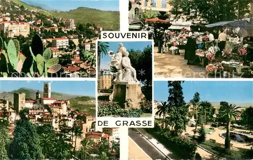 AK / Ansichtskarte Grasse_Alpes_Maritimes Teilansichten Markt Grasse_Alpes_Maritimes